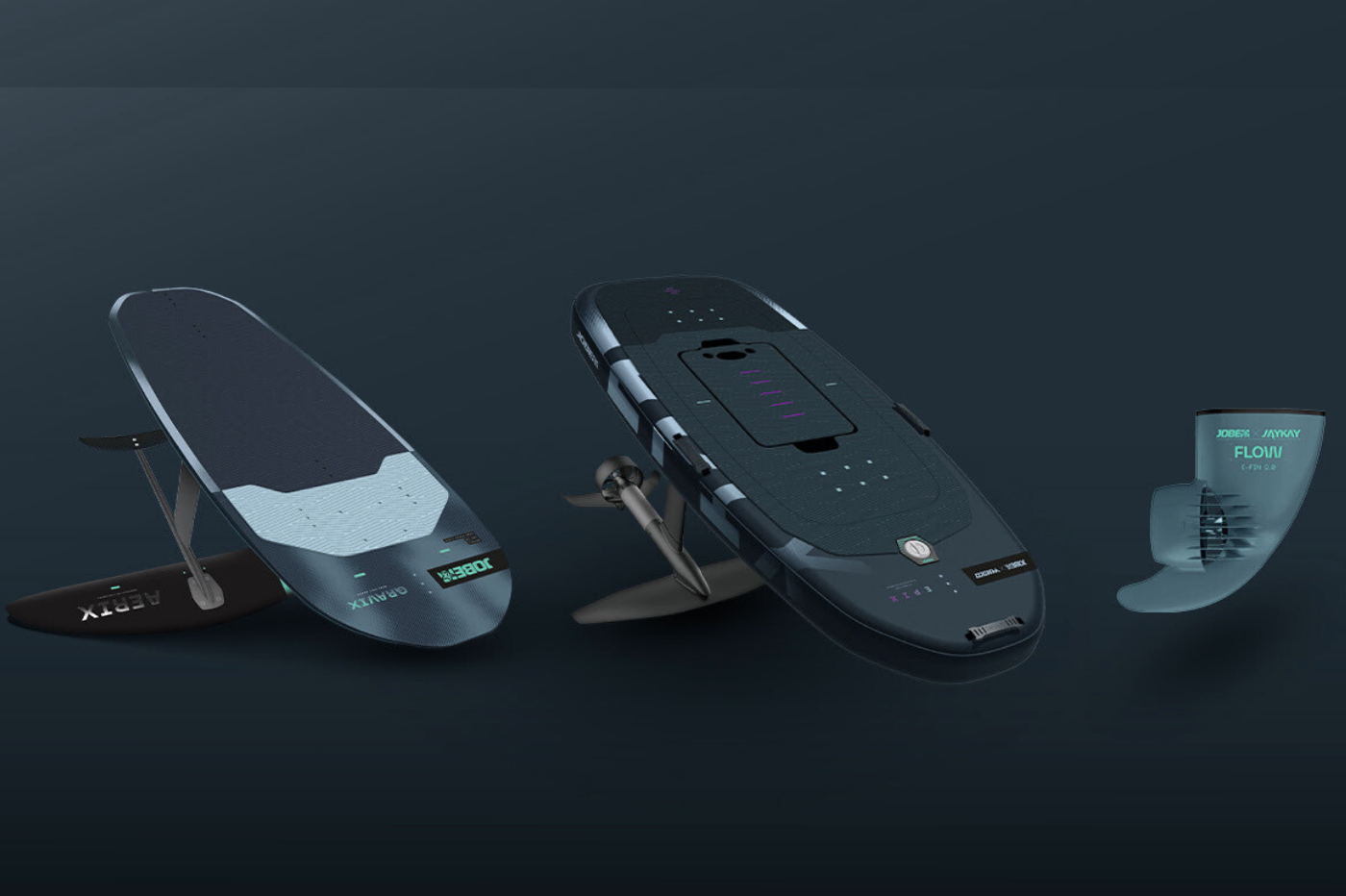 Descoperă noile inovații Jobe 2026: Wakefoil, E-Foil și Flow E-Fin